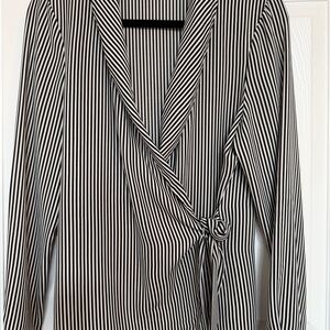 Adrianna Papell Monochrome Striped Top